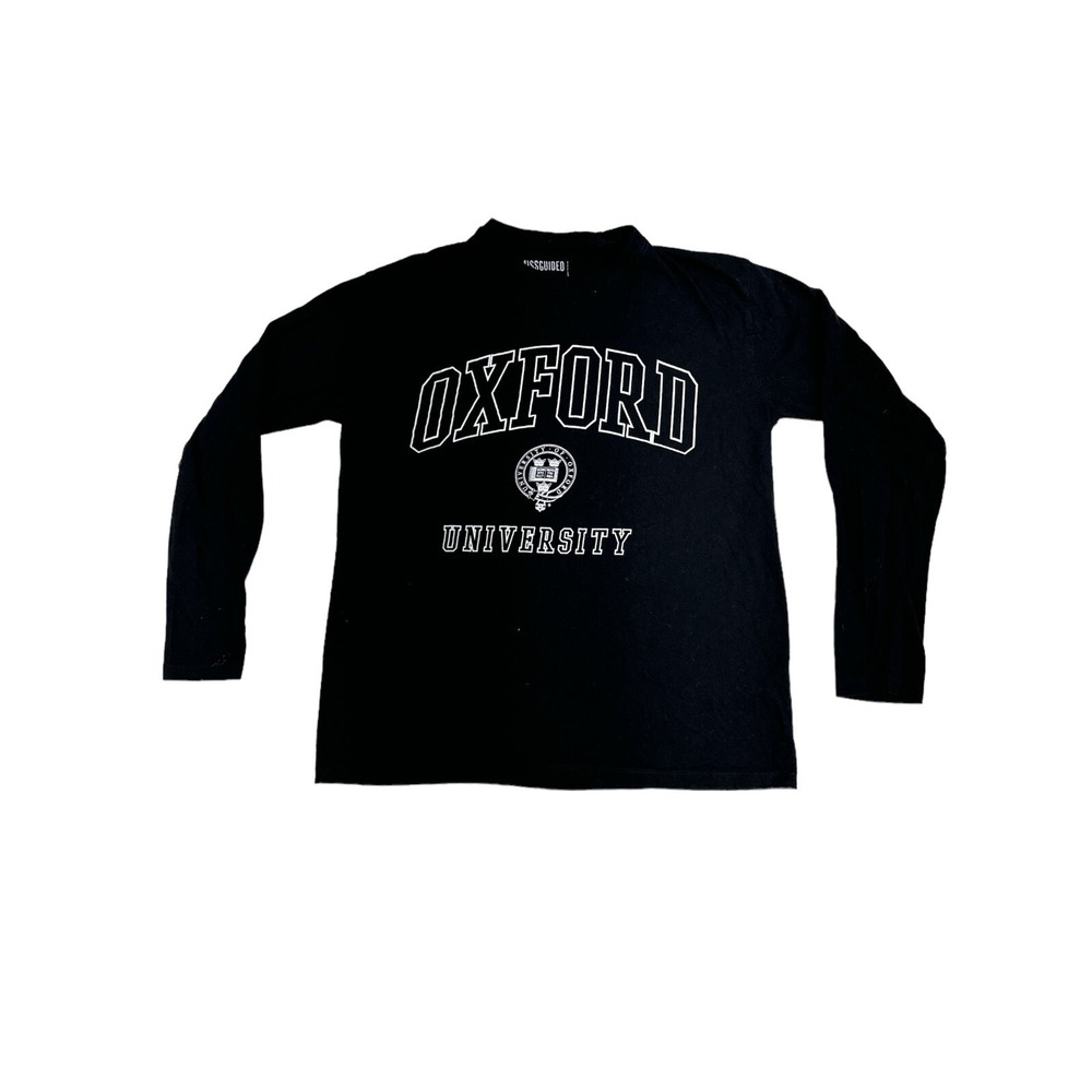 Oxford University Shirt Womens Small Black Long Sleeve T Shirt
